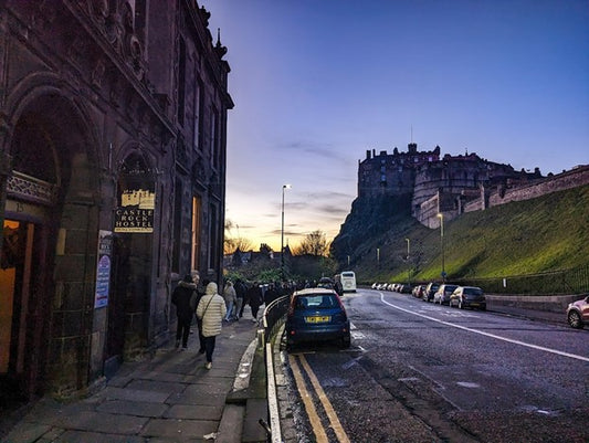 Castle Rock Hostel at Edinburgh Scotland outside view