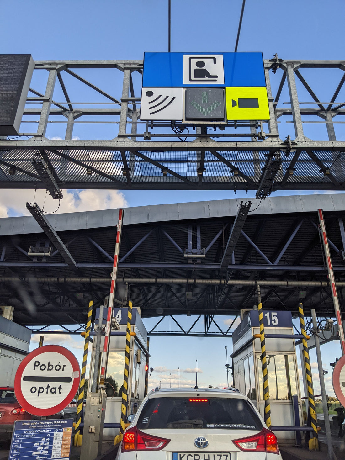 Toll booth in Europe